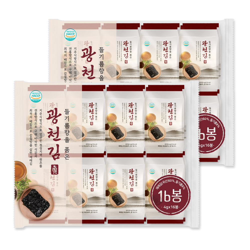 들기름향을품은 광천김 4g * 32봉