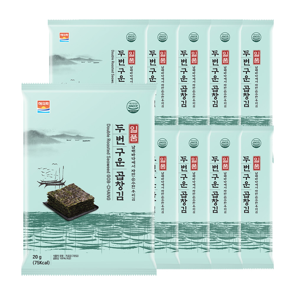 해의락 무조미 두번구운곱창김 20g * 20봉