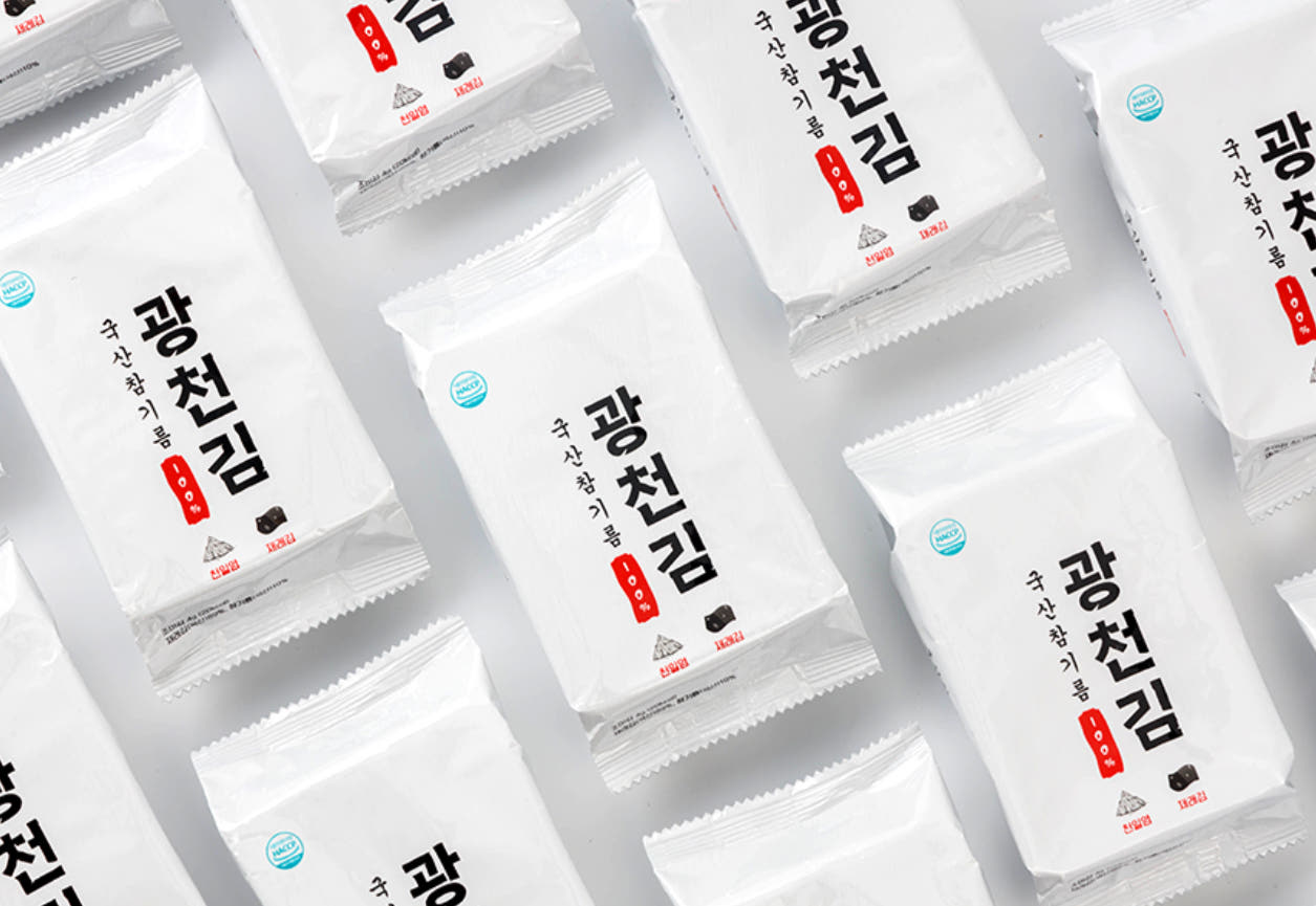 국산참기름 100% 광천김 4g * 32봉